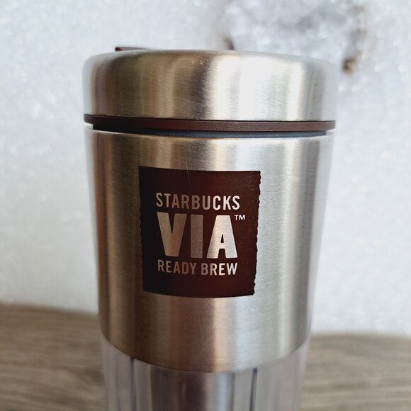 Starbucks VIA Ready Brew Stainless Steel Travel Tumbler Mug 10 oz. 2009 - Picture 10 of 13